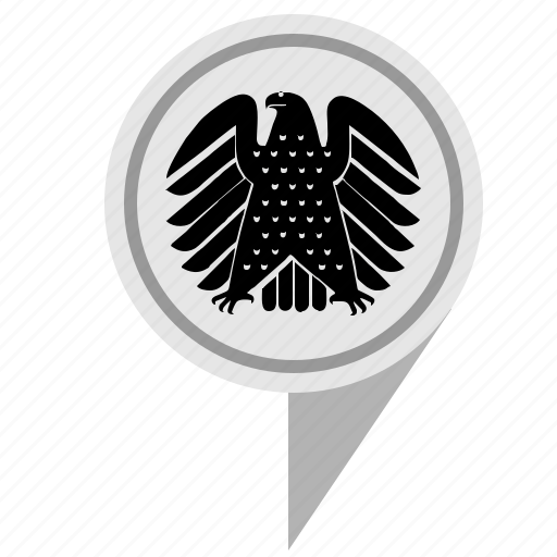 Bundestag, eagle, geo, location, map, pointer icon - Download on Iconfinder