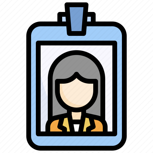 Id, card, woman, business, identification, identity, pass icon - Download on Iconfinder