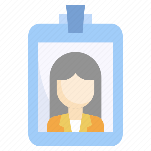 Id, card, woman, business, identification, identity, pass icon - Download on Iconfinder