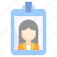 id, card, woman, business, identification, identity, pass 