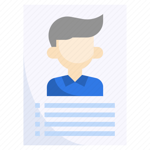 Portfolio, man, resume, applicant, document icon - Download on Iconfinder
