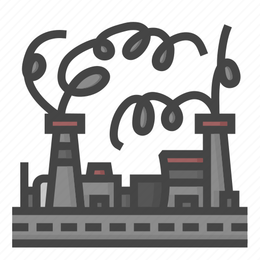Air, pollution, from, factory, factories, contaminate, smoke icon - Download on Iconfinder
