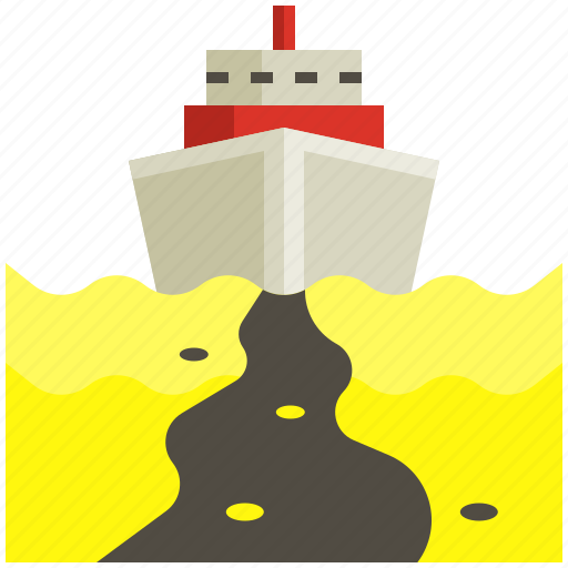 Oil, oil pollution, oil spill, pollution, sea, ship, waste icon - Download on Iconfinder