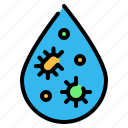 bacteria, drop, ecology, pollution, raindrop, water 