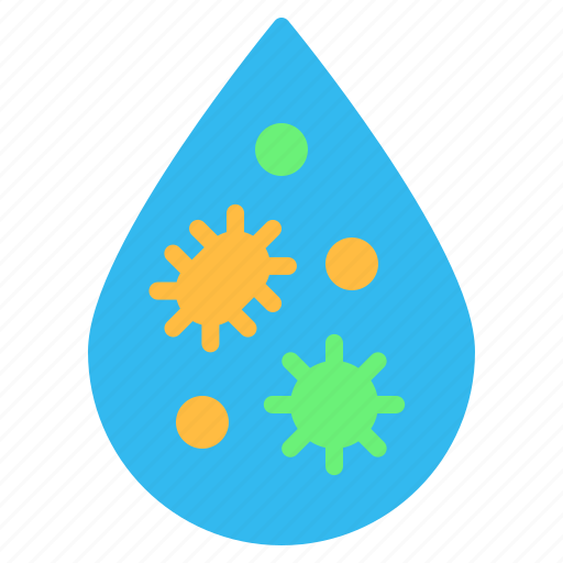 Bacteria, drop, ecology, pollution, raindrop, water icon - Download on Iconfinder