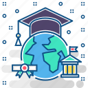 graduation, certificate, degree, diploma, global, international, university
