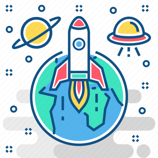 Global, universe, astronomy, planet, rocket, science, space icon - Download on Iconfinder