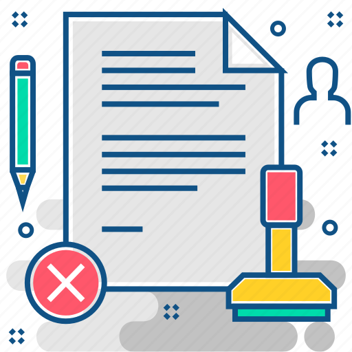 Document, wrong, disapproved, letter, paper, unapproved, unconfirm icon - Download on Iconfinder