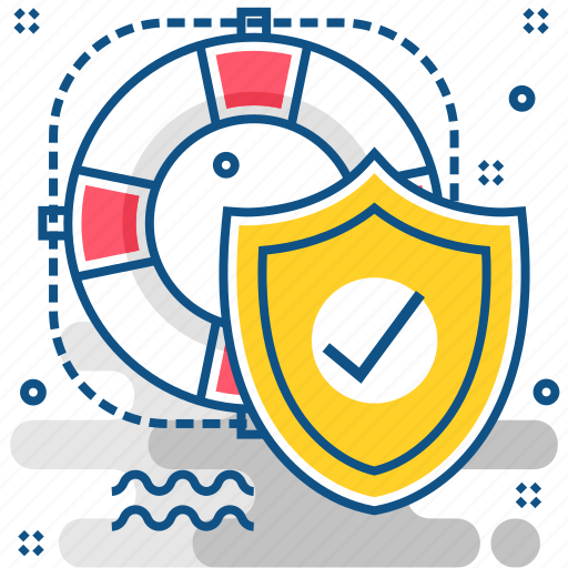 Secured, sheet, buoy, lifebuoy, protection, safety, security icon - Download on Iconfinder