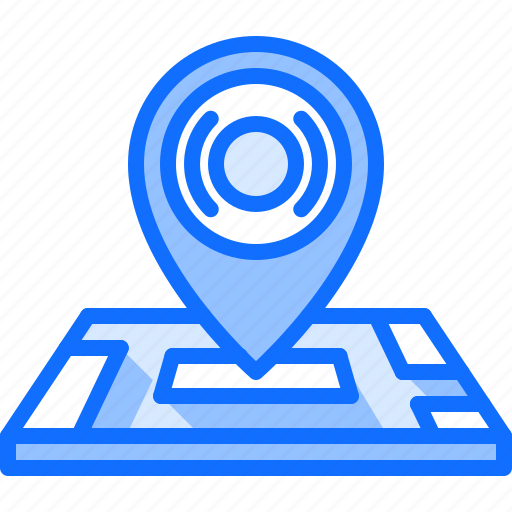 Pin, location, map, plate, dinnerware, dishes, porcelain icon - Download on Iconfinder