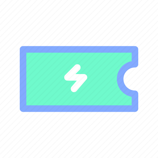Ecommerce, electric, electricity, energy, power, ticket, token icon - Download on Iconfinder