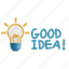 good, idea, 3d icon, 3d illustration, 3d render, sticker, sticker design, positive vibe, vibe 