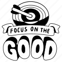 focus, on, the, good, lettering, stickers, letter, sticker