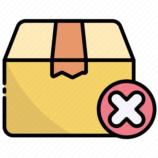 Rejected, rejected package, post, mail, denied, remove icon - Download on Iconfinder