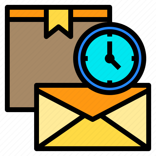 Box, clock, mail, package icon - Download on Iconfinder