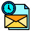 clock, file, letter, mail, time 