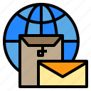 globe, mail, postal