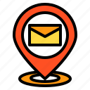 email, location, mail, map, navigation, pin, postal