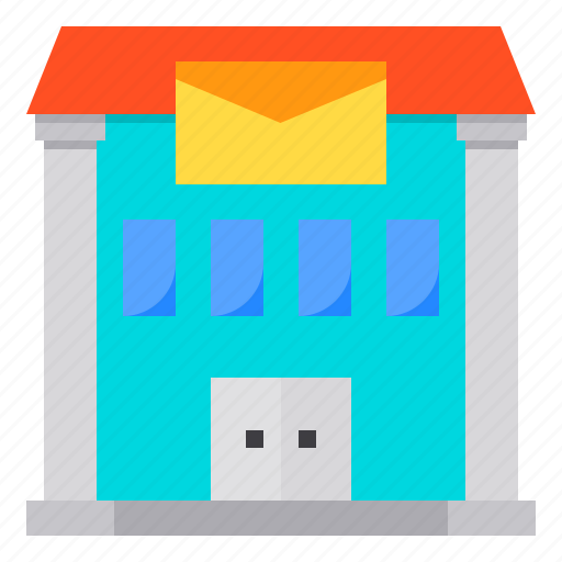 Building, construction, estate, mail, office, post, postal icon - Download on Iconfinder
