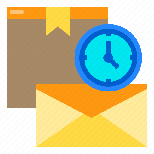 Alarm, box, clock, delivery, mail, package, time icon - Download on Iconfinder