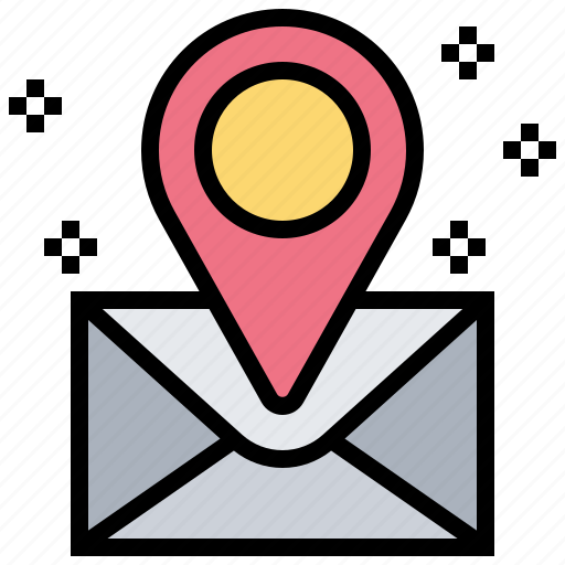 Address, destination, letter, mail, pin icon - Download on Iconfinder