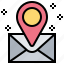 address, destination, letter, mail, pin 