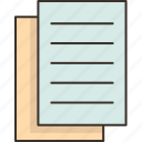 document, paper, sheet, page, file