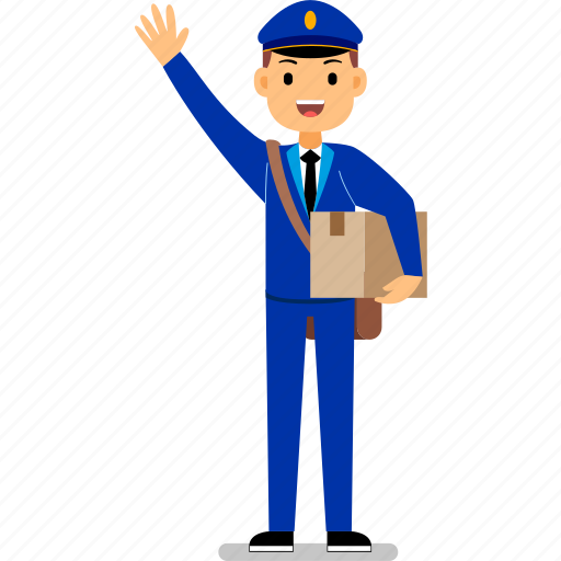 Man, service, postman, delivery, post, deliver, package illustration - Download on Iconfinder