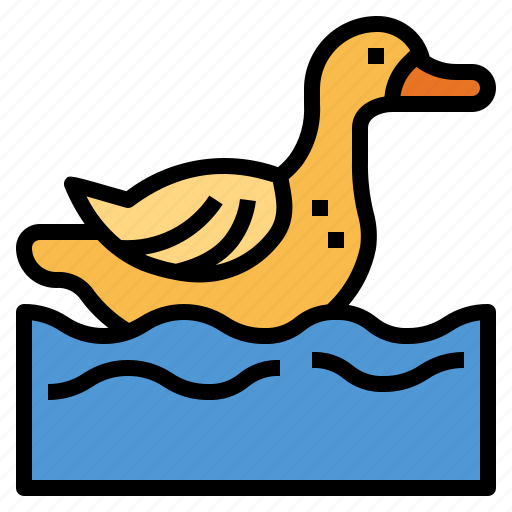 Duck, animal, poutry, farm, water icon - Download on Iconfinder