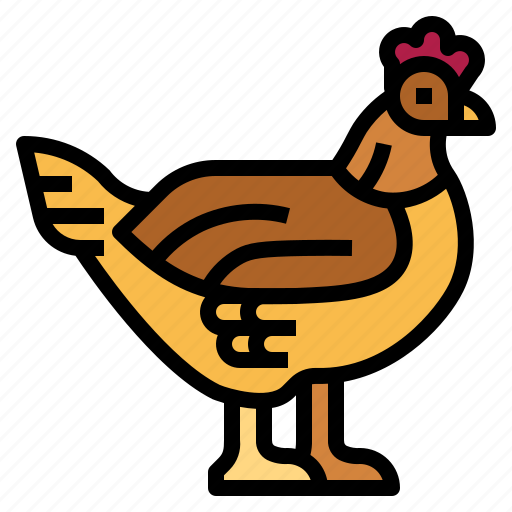 Animal, poutry, farm, chicken, hen icon - Download on Iconfinder