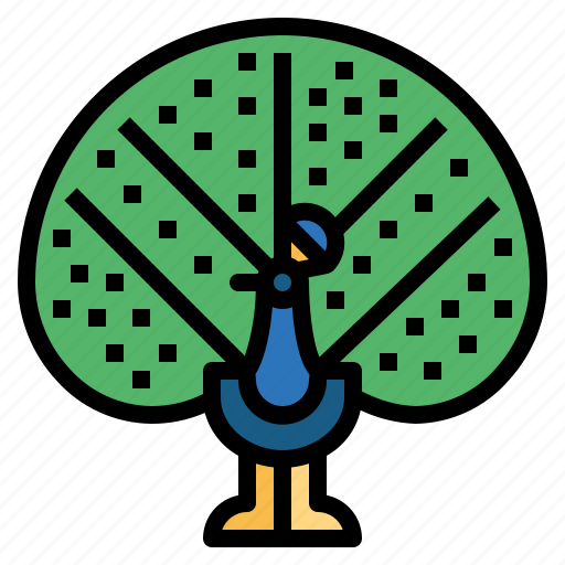 Animal, peacock, poultry, wildlife, bird icon - Download on Iconfinder