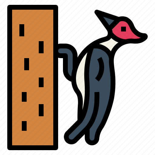 Woodpecker, animal, poultry, wildlife, bird icon - Download on Iconfinder