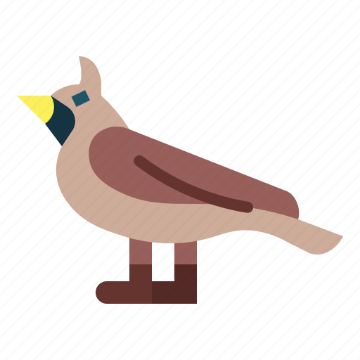 Horned, animal, lark, poultry, wildlife, bird icon - Download on Iconfinder