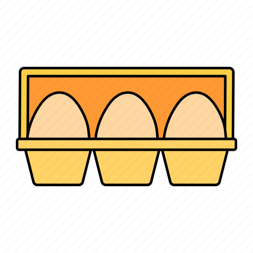 Eggs, tray, packed eggs, disposable, egg storage icon - Download on Iconfinder