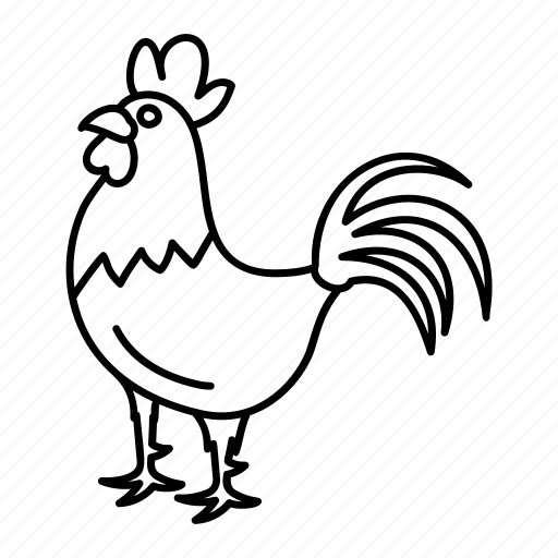 Rooster, cock, male, chicken, animal icon - Download on Iconfinder
