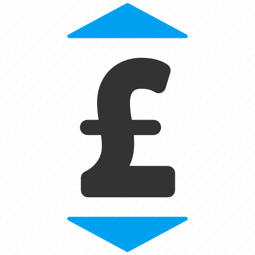 Bid down, change, increase, pound sterling, price up, set rate, value icon - Download on Iconfinder