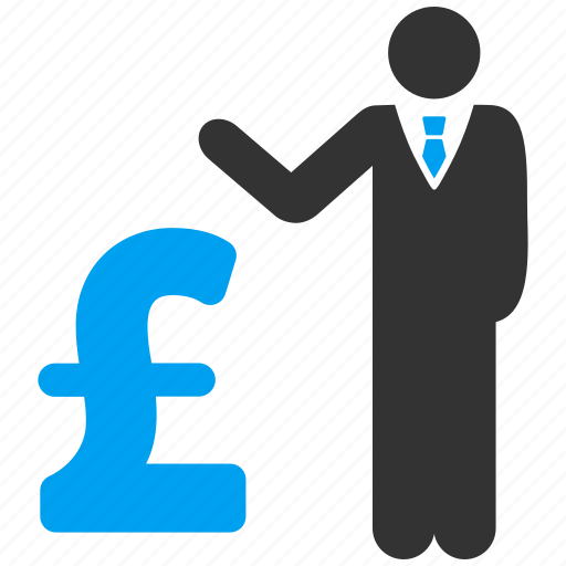 Banker, businessman, collector, loan, pound sterling, professional, salary icon - Download on Iconfinder