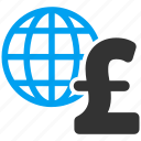 earth, global economics, globe, network, pound sterling, web, world map