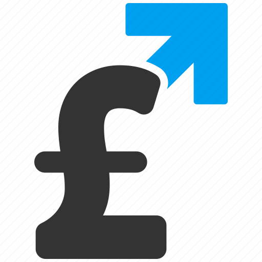 Arrow, chart, graph, grow up, growth, pound sterling, trend icon - Download on Iconfinder