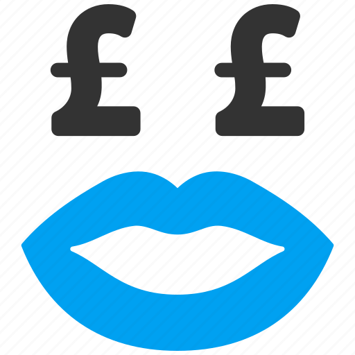 Kiss, love, mouth, pound sterling, prostitution, smile, smiley icon - Download on Iconfinder