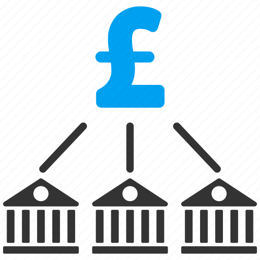 Bank association, banking, economy, expenses, network, payment, pound sterling icon - Download on Iconfinder