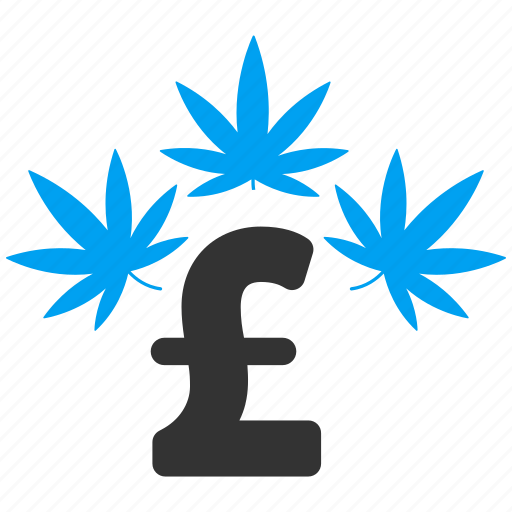 Cannabis, drug business, hemp, marihuana, marijuana, medication, pound sterling icon - Download on Iconfinder