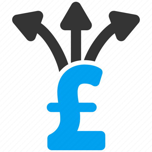 Business, divide payment, finance, income, pound sterling, share money, split icon - Download on Iconfinder