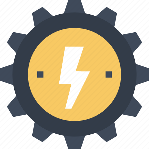 Cogwheel, electricity, energy, gear, industry, nature, power icon - Download on Iconfinder