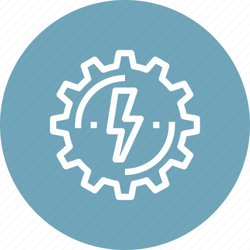 Cogwheel, electricity, energy, gear, industry, power, production icon - Download on Iconfinder