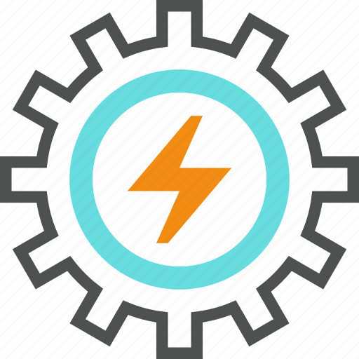 Cogwheel, development, electrical, electricity, energy, gear, power icon - Download on Iconfinder
