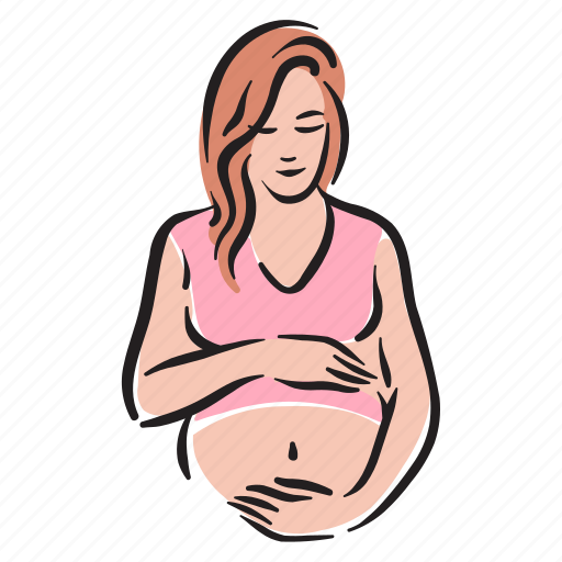 Pregnancy, woman, maternity, pregnant, baby, belly, birth icon - Download on Iconfinder