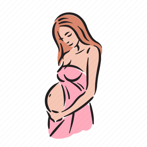 Pregnancy, woman, maternity, pregnant, baby, belly, birth icon - Download on Iconfinder