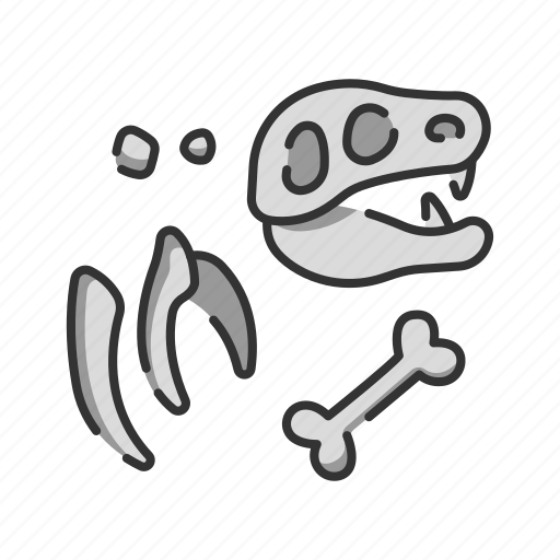 Bone, dinosaur, extinct, fossil, museum icon - Download on Iconfinder