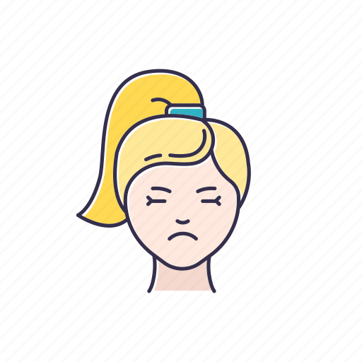 Expression, frustrated, headache, migraine, sadness, unhappy, worried icon - Download on Iconfinder